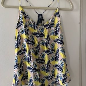 Jcrew palm leaves tank top